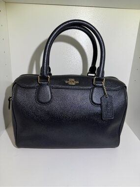 Coach Bennett Navy Blue (Midnight) Top-Handle Satchel with Gold Hardware